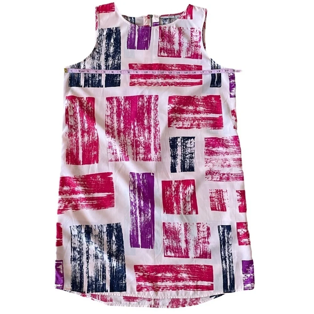Nordstrom Halogen Midi Abstract Print Shift Dress Size Large - Picture 12 of 13